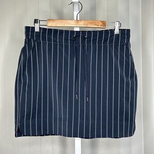 Athleta Navy Striped Mini Skirt